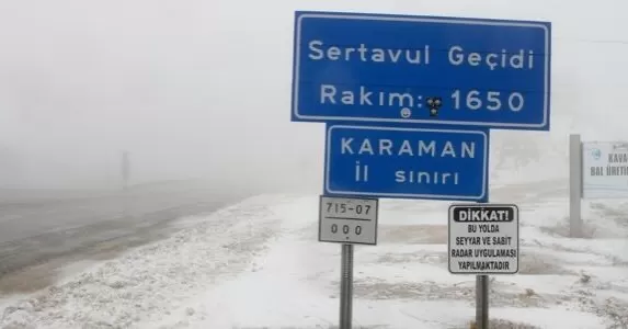 Sertavul Geçidi TIR ve Kamyonlara Kapatıldı